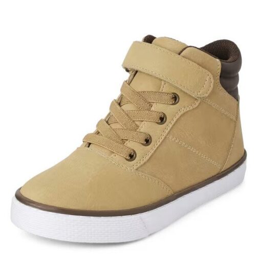 Boys BB Tan Hi Top Sneakers