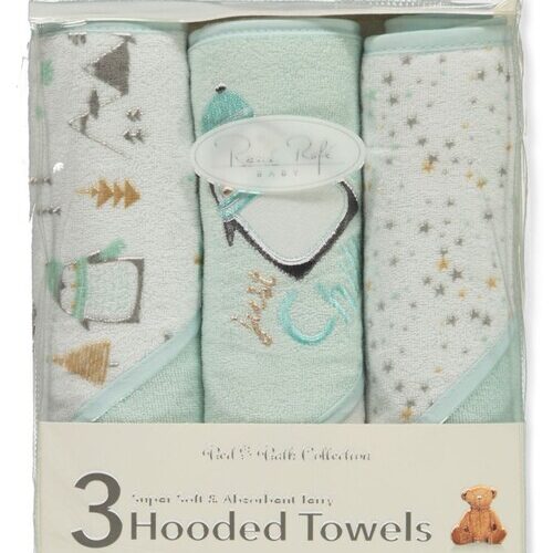 Rene Rofe 3Pc Baby Girl Towel Set - Mint Multi