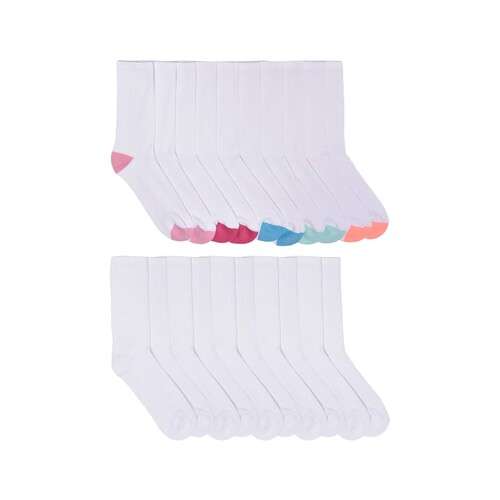 Girls WN 5pck Cushioned Crew Socks