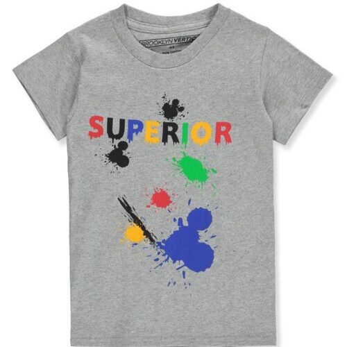 Toddler Boys Superior Print Tee - Grey