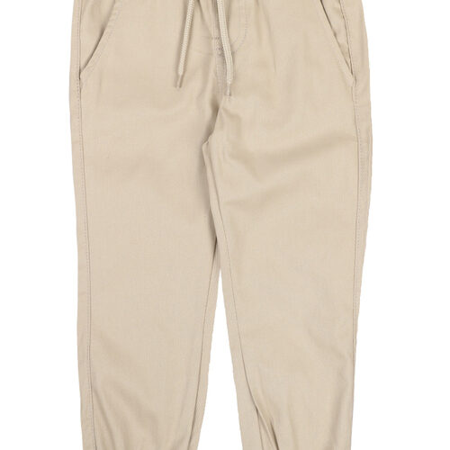 Boys Twill Jogger Pants - Khaki