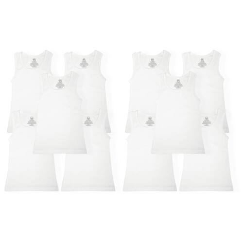Boys Wonder Nation Tank 5Pck Undershirts - White
