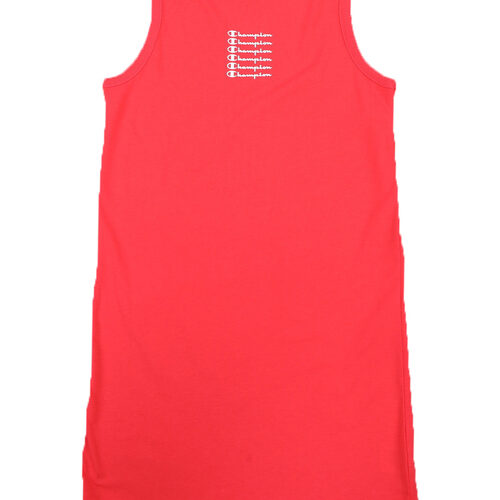 Girls Repeating Champion Script Tank Dress - Red