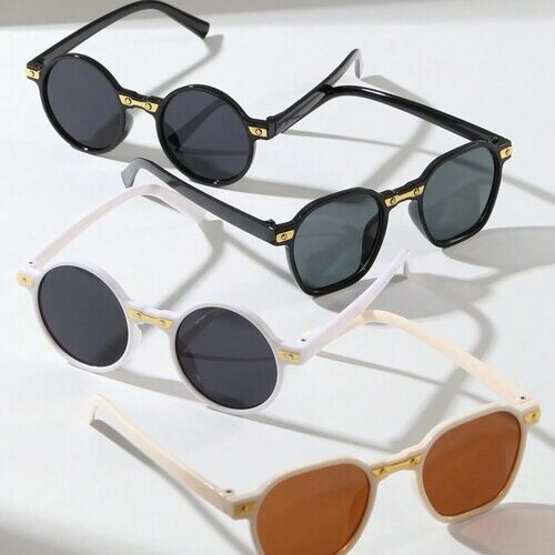 Unisex Kids Square and Round Sun Glasses