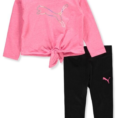 Baby Girl 2Pcs T-Shirt and Leggings Puma Set