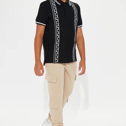 Boys Cargo Pants and Polo Shirt - Khaki