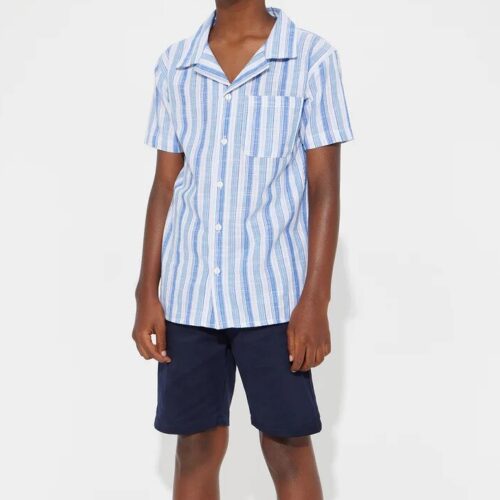 Boys Button Down Shirt and Short Set
