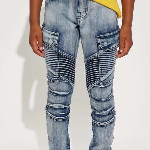 Boys Denim Rip and Repair Skinny Jeans