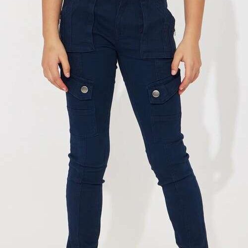 Girls Twill Skinny Cargo Pants