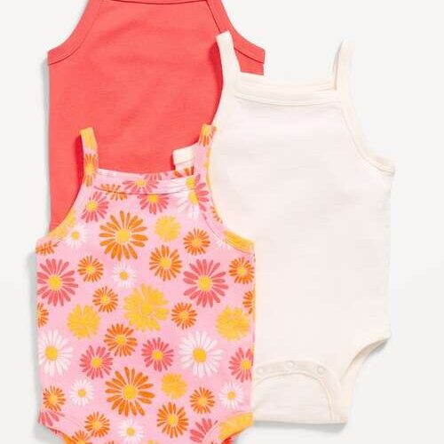 Baby Girl 3Pck Ribbed Cami Bodysuit
