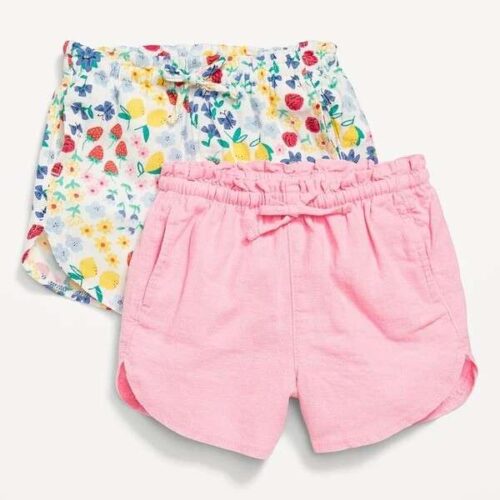 Baby Girl Dolphin Hem 2Pck Shorts