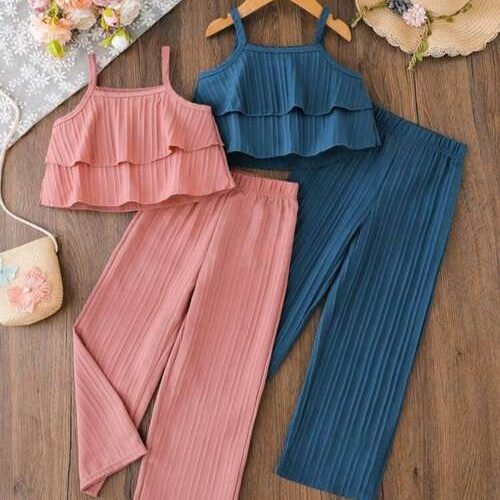 Toddler Girls Camisole Top and Relaxed Wide Leg Pants