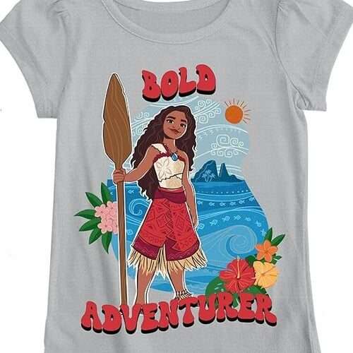 Toddler Girls Moana Graphic Print T-Shirt