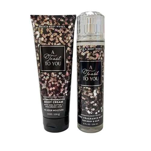 Bath and Body Works Spray and Cream 2Pcs Set – A Toast To You