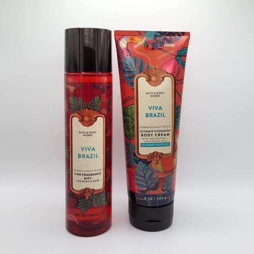 Bath and Body Works Women Spray and Cream 2Pcs Set – Viva Brazil