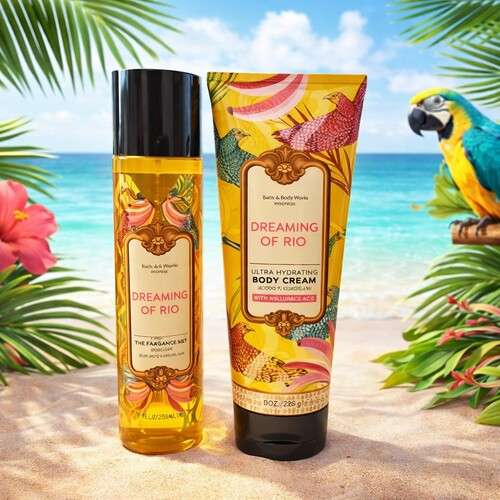 Bath and Body Works Women Spray and Cream 2Pcs Set – Dreaming of Rio