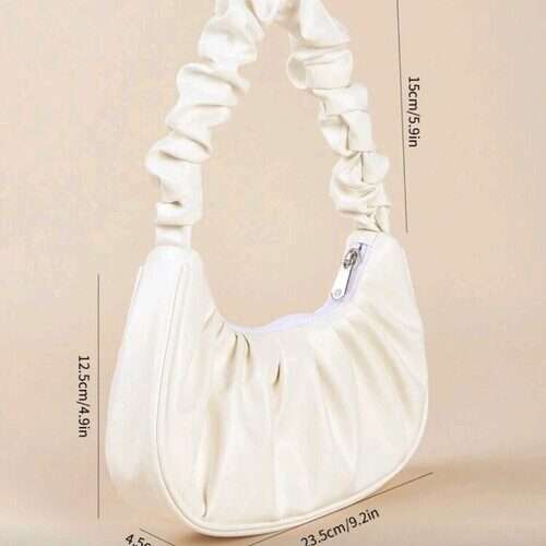 Pleated Shoulder Handbag