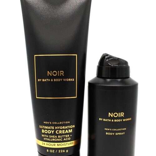 Bath and Body Works Men Spray and Cream 2Pcs Set – Noir