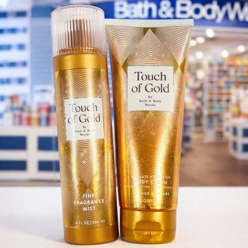 Bath and Body Works Women Spray and Cream 2Pcs Set – Touch of Gold