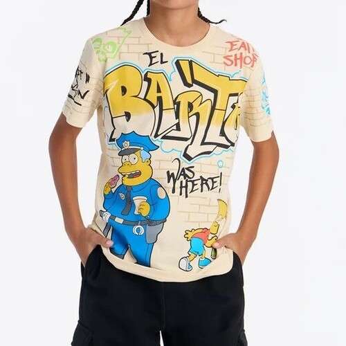 Boys El Barto Oversized Short Sleeve Tee
