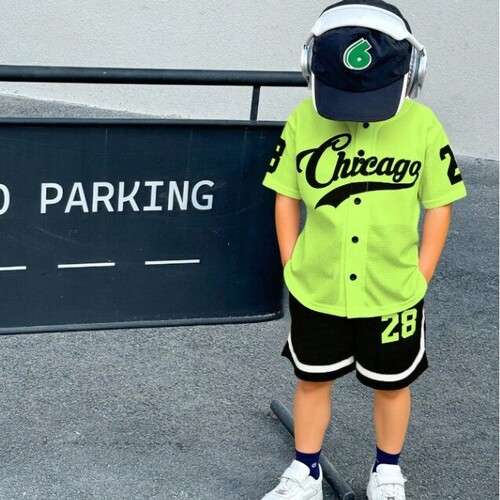 Boys Sport Street Style Baseball Shirt and Pant Set
