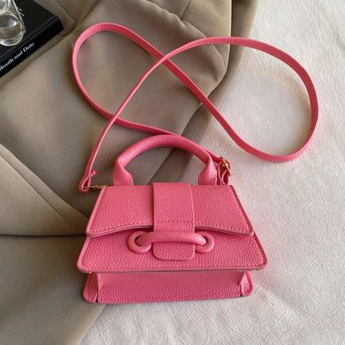 Magnet Closure Fashionable Lychee Pattern Bag