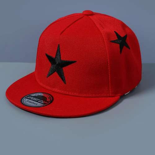Embroidery Detail Baseball Cap - Red