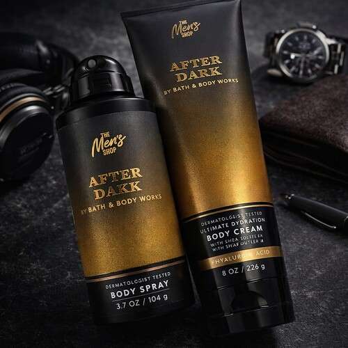Bath and Body Works Men Spray and Cream 2Pcs Set – After Dark