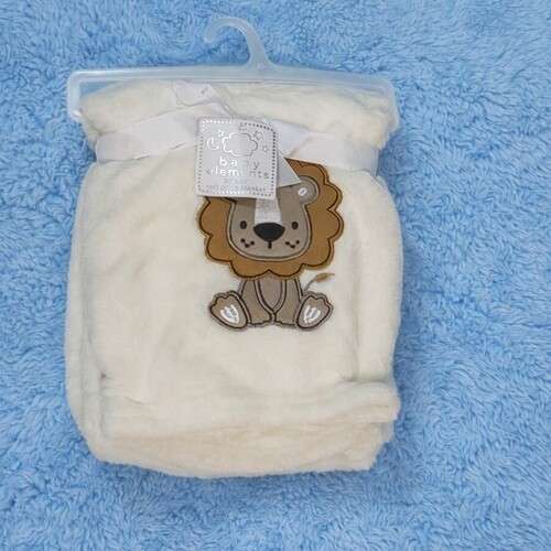 Baby Boy Lion Print Plush Blanket