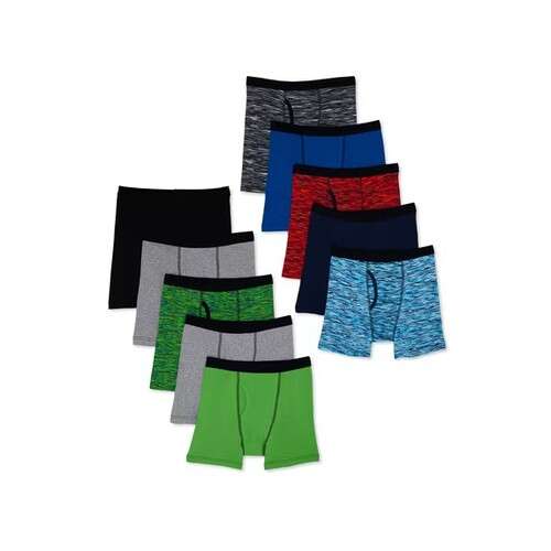 Boys Wonder Nation Soft Cotton Boxer Briefs 5 Pack - Space Dye