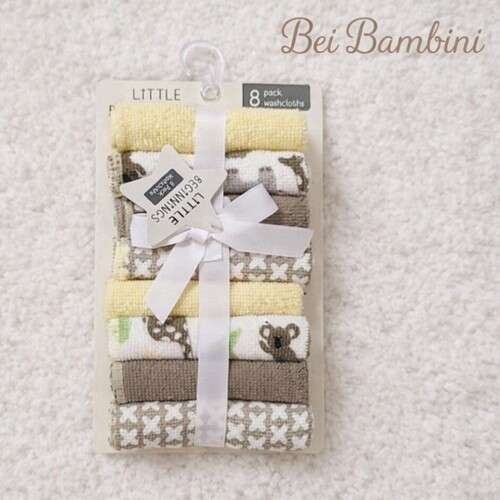 Little Beginnings Baby Boy 8pc Wash Cloth