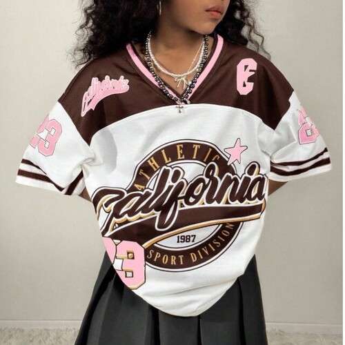 Girls Vintage Breathable Mesh Number T-Shirt