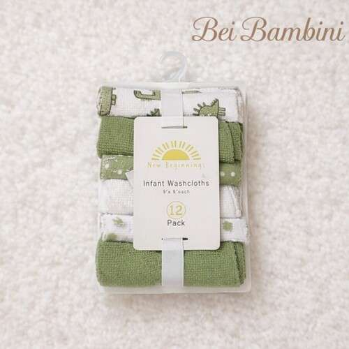 New Beginnings Baby Boy 12Pck Wash Cloth