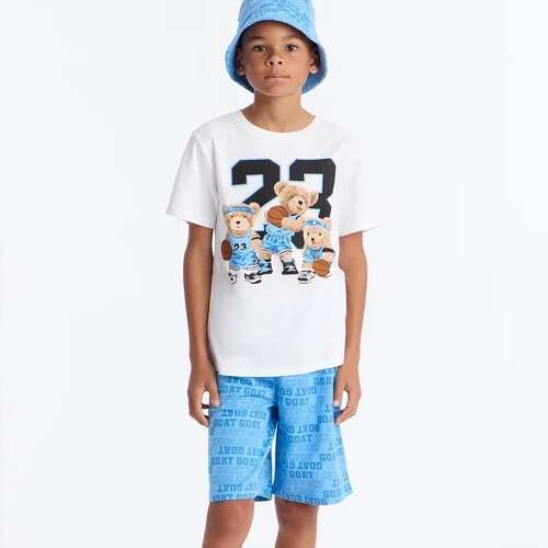 Boys 3Pc Bucket Hat, Tee and Short Set