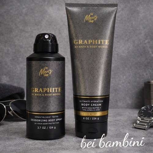 Bath and Body Works Men Spray and Cream 2Pcs Set – Graphite