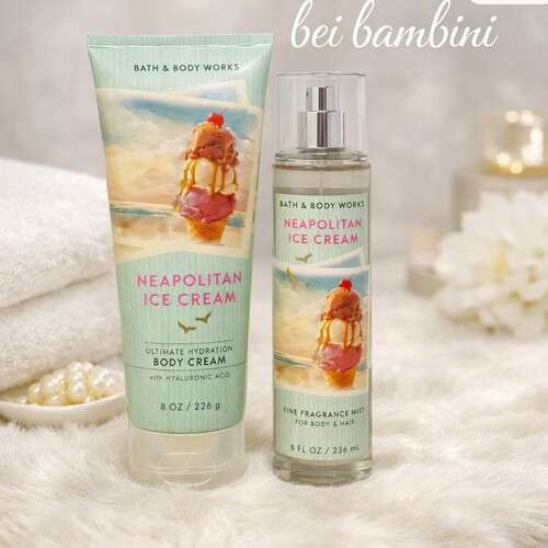 Bath and Body Works Women Spray and Cream 2Pcs Set – Neapolitan Ice Cream