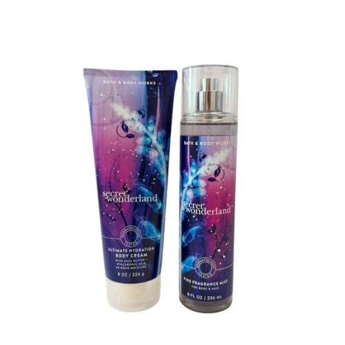 Bath and Body Works Women Spray and Cream 2Pcs Set – Secret Wonderland