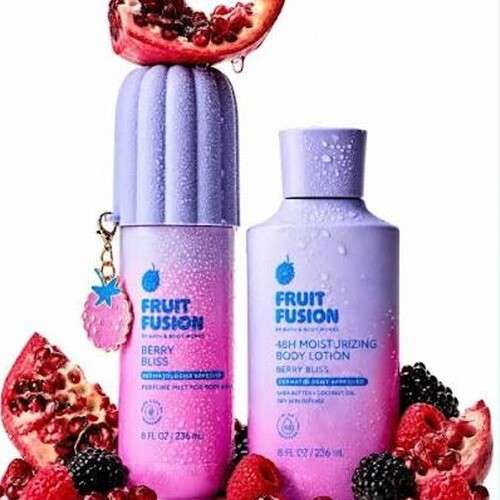 Bath and Body Works Women Fruit Fusion Spray and Cream 2Pcs Set - Berry Bliss