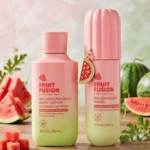 Bath and Body Works Women Fruit Fusion Spray and Cream 2Pcs Set - Watermelon Whirl